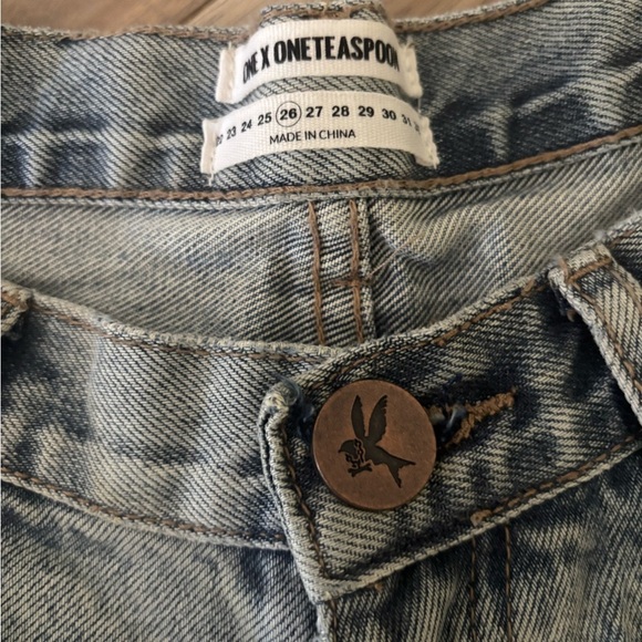 One Teaspoon Westenders Wide Leg Jeans NWOT - Picture 4 of 4